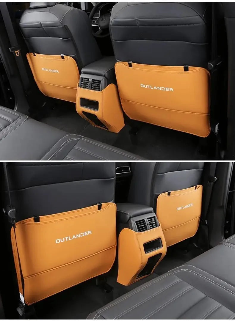 Three leather anti-kick pads for 2023 Outlander seat armrest and centre console protection