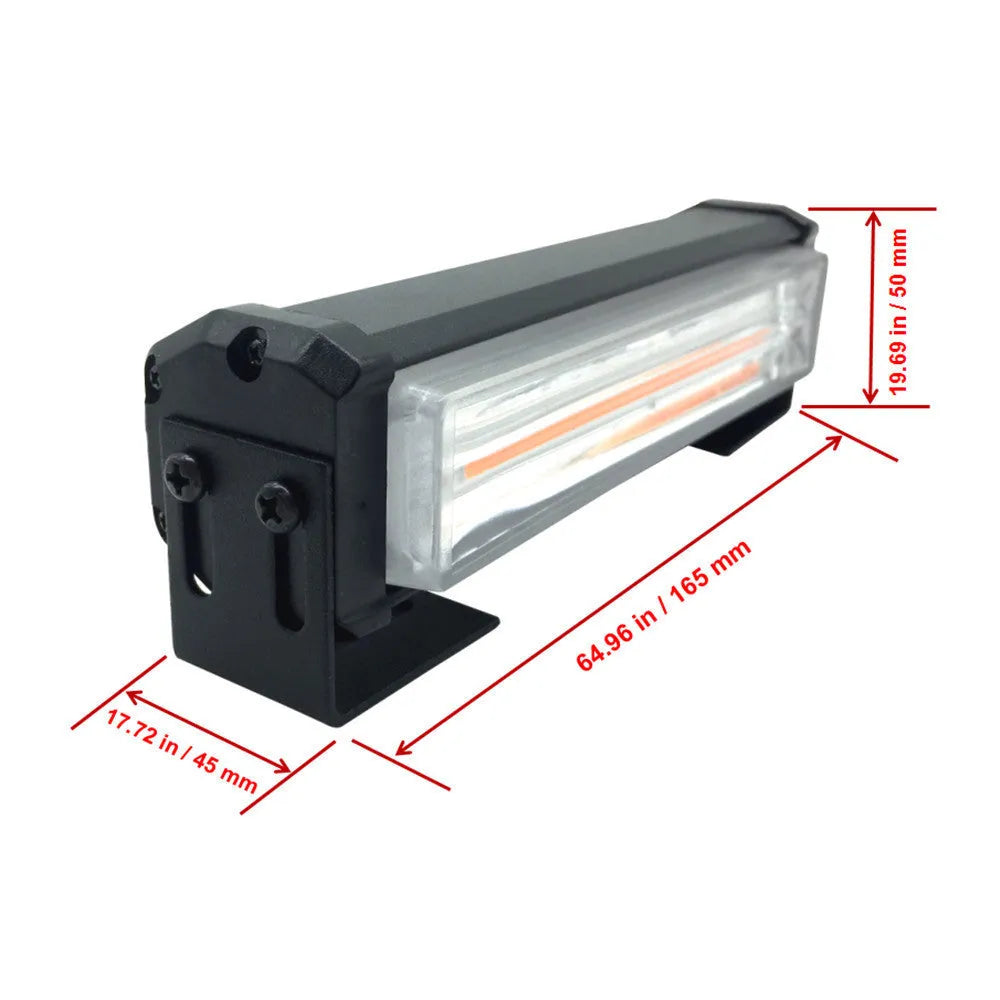 Yellow aluminium alloy strobe warning light for trailers with 160mm diameter housing