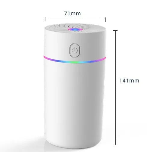 Compact car USB mini humidifier in black or white with adapter line for automobile air purification