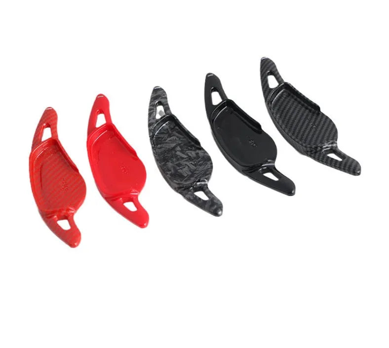 ABS carbon fibre steering wheel paddle shift interior modification kit in multiple finish options