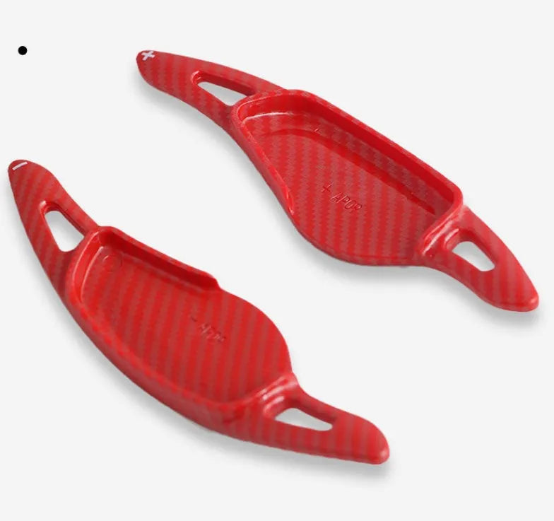 ABS carbon fibre steering wheel paddle shift interior modification kit in multiple finish options