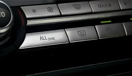Silver automotive air conditioning button replacement set with multiple fitting options