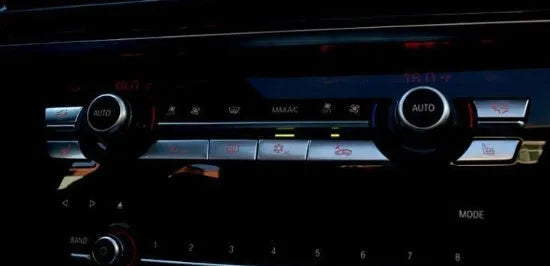 Silver automotive air conditioning button replacement set with multiple fitting options
