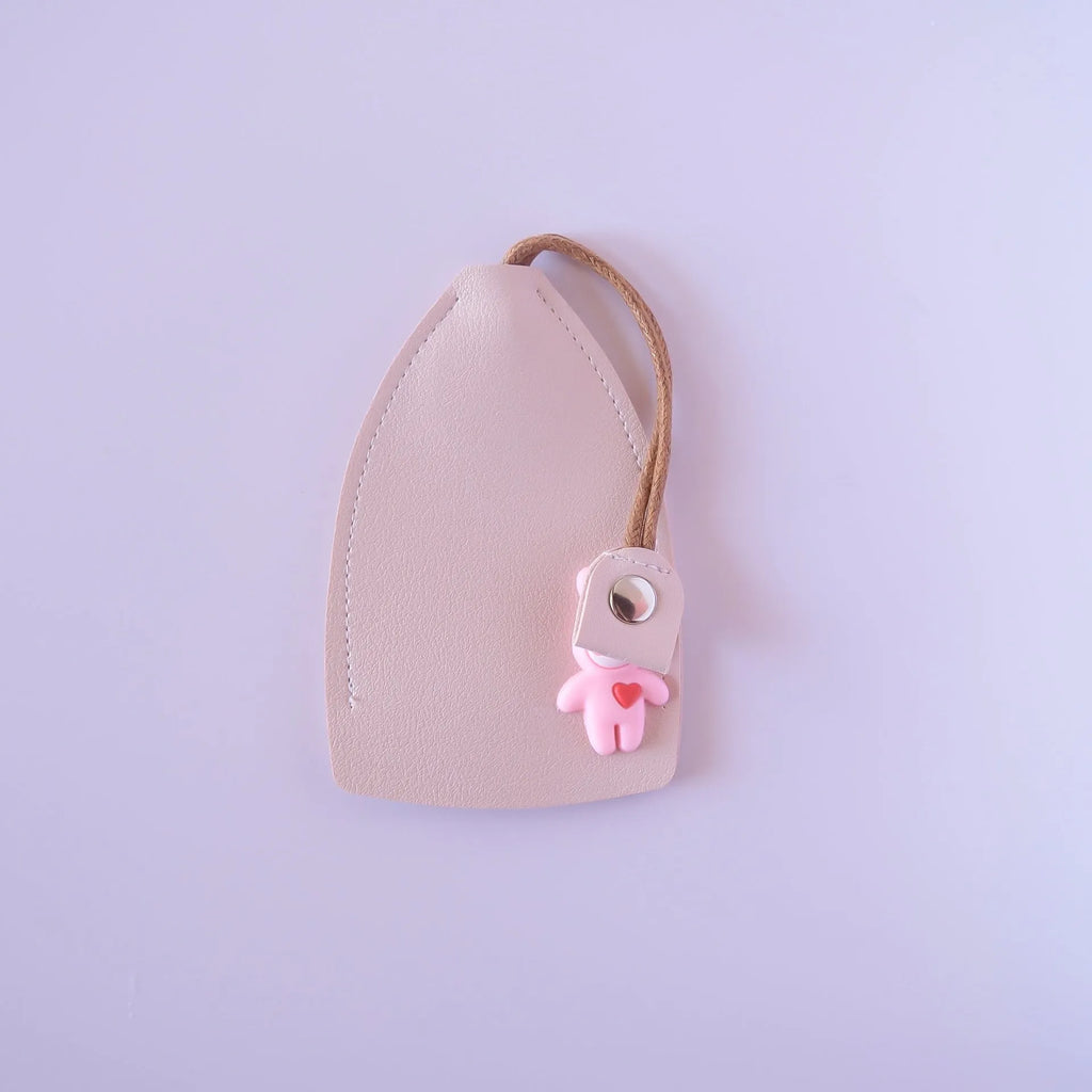 Universal large capacity PU leather car key case with credit card storage slots in choice of five colours