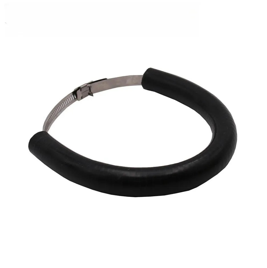 Universal motorcycle exhaust pipe anti-drop wring gasket shown in black, blue, and orange colour options.
