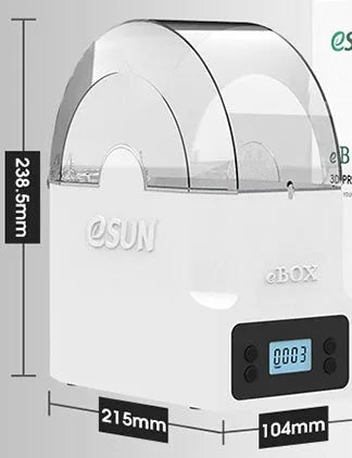 eBOX Lite 3D printing filament drying box with wire heating and multiple international plug options