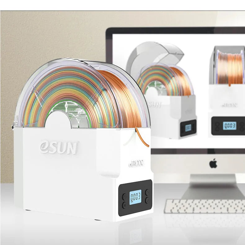 eBOX Lite 3D printing filament drying box with wire heating and multiple international plug options
