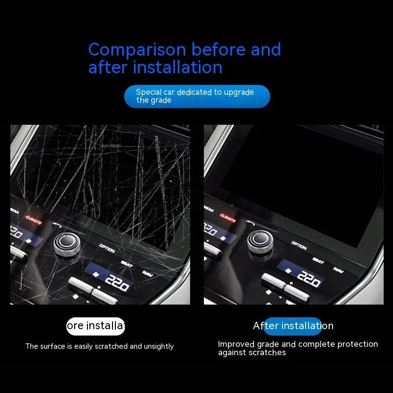 Transparent protective film kit for BMW 3 Series centre console and gear shift area.