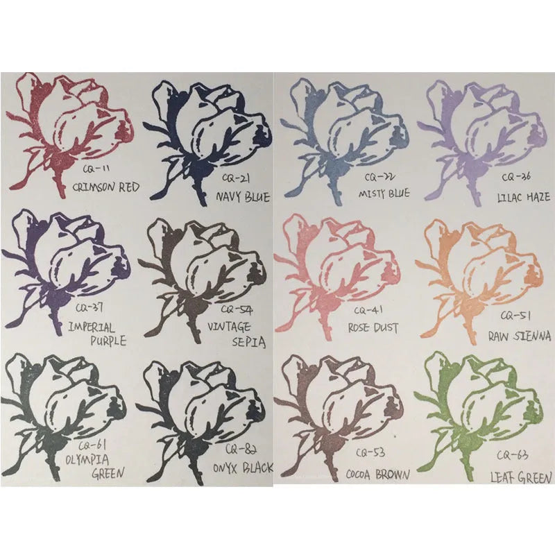 Rectangular notebook stamp pad with oily ink measuring 0.3 by 5.7 by 1.7 centimetres