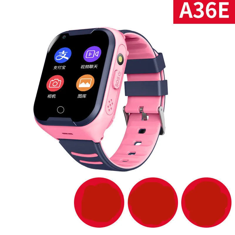 Blue children's smart watch with GPS and video calling on 1.44-inch touch screen