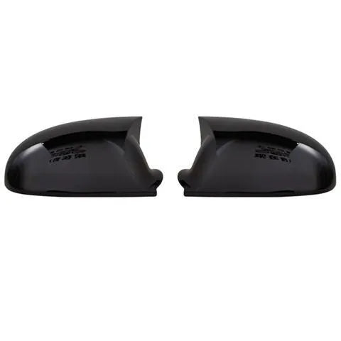 Volkswagen Sagitar exterior mirror housing shells in horn bright black plastic, pair shown