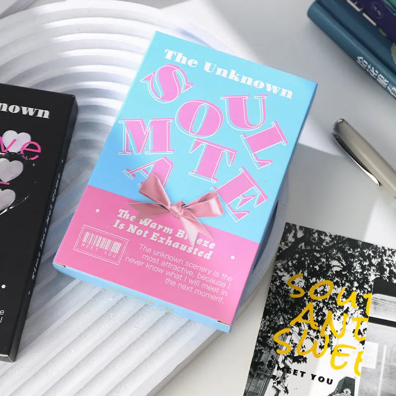 Two different themed postcard designs in fresh printed style for greeting messages
