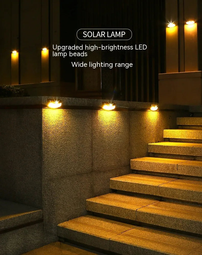 Solar outdoor retro wall lamp with smiling face design and IP65 rating for garden and villa use