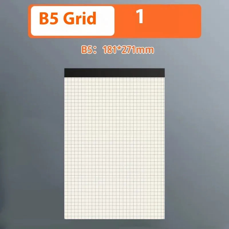 A5 and B5 thickening writing pads with tearable sheets in horizontal line, grid and blank paper options