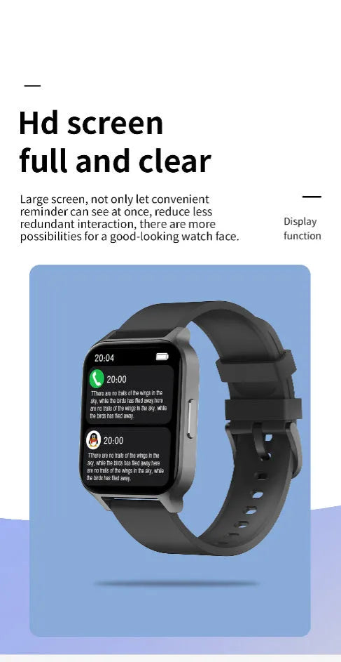 Smart colour screen health watch with mesh belt in black or rose gold showing heart rate monitor