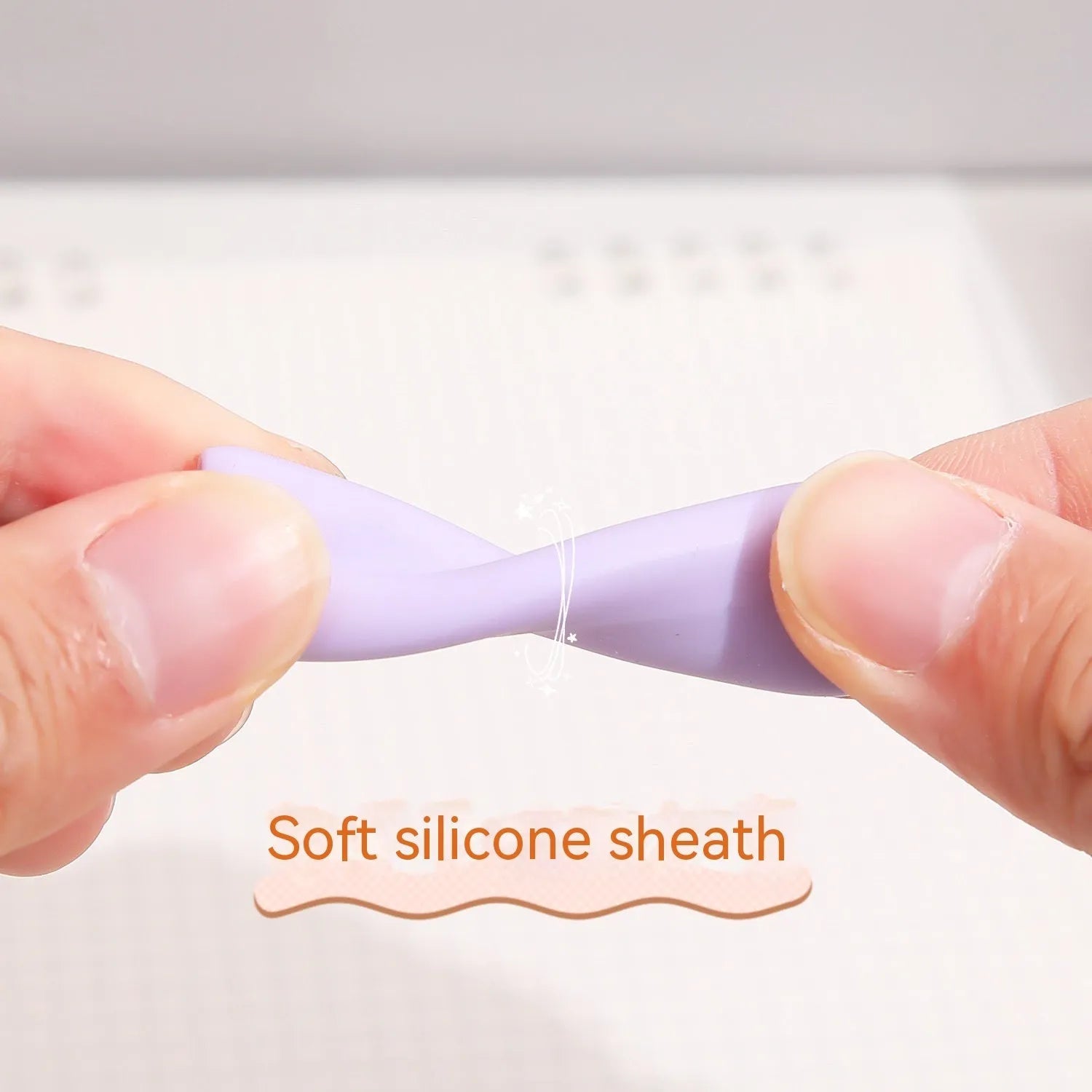 Macaron Colour Student Press Gel Pen with 0.5mm tip in smoked white, brown, and pink options