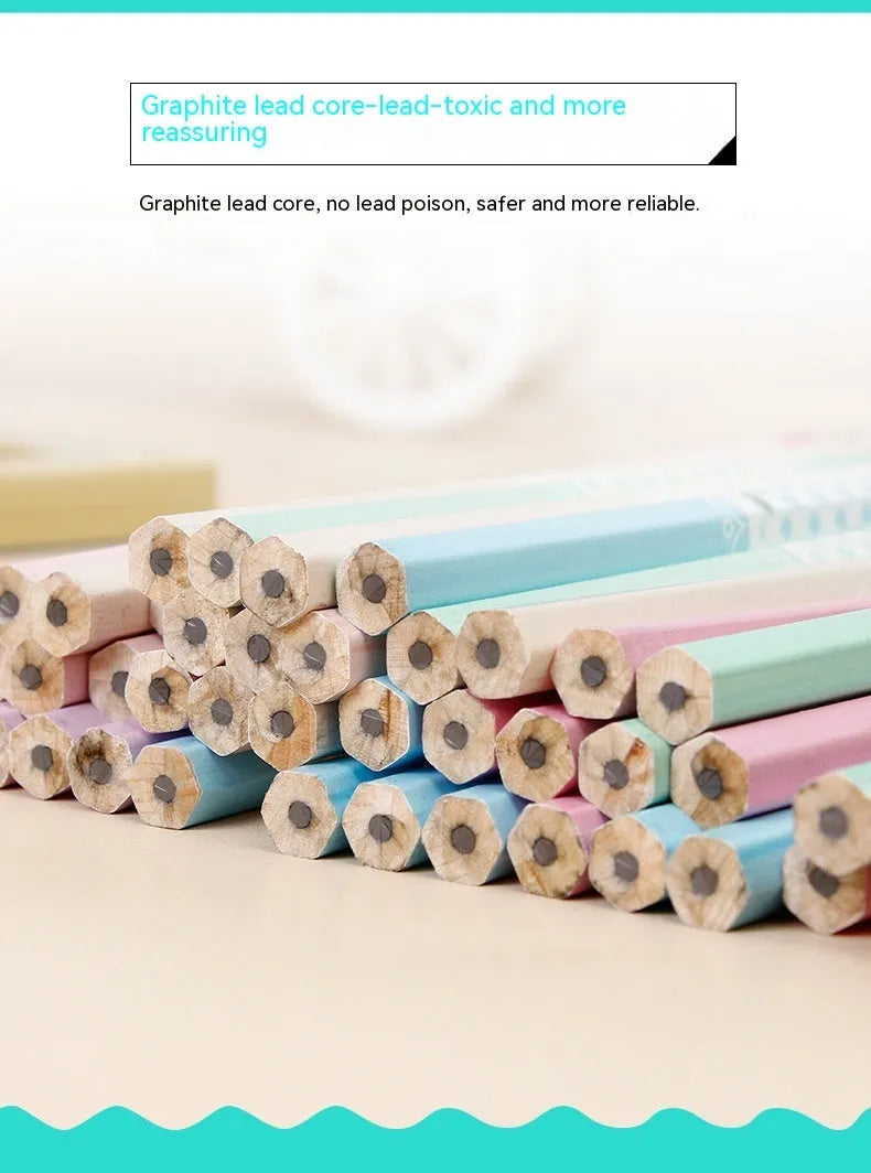 Basswood six-angle thermal transfer pencil with HB hardness for technical drawing applications