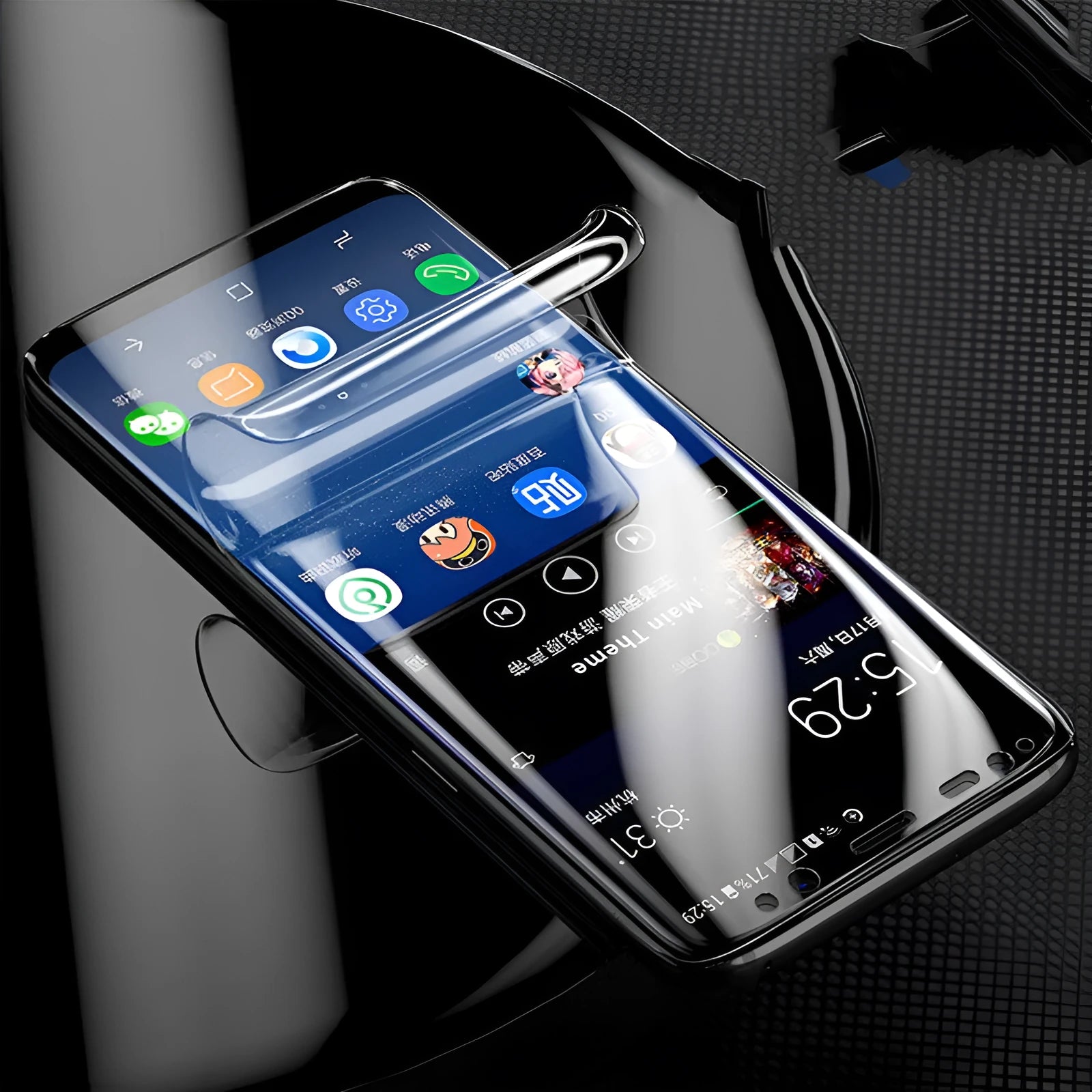 Purple light Hydraulic Film screen protector for Samsung S8, S9 curved phones