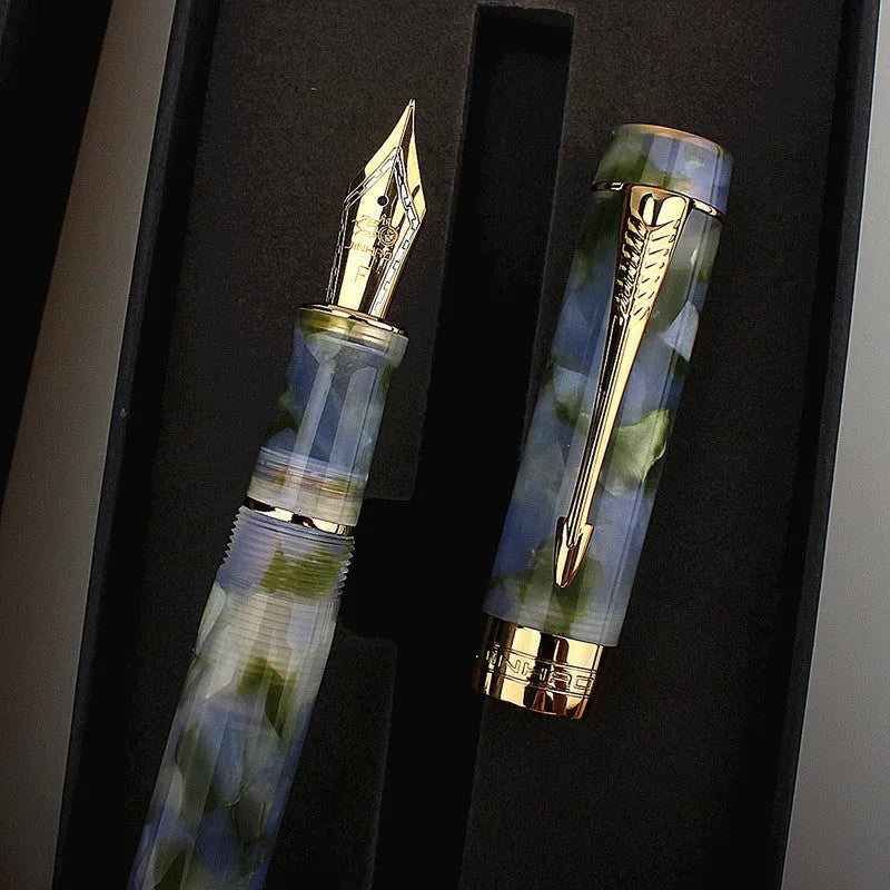 Deep bath green metal pen with selectable 0.5mm 0.7mm or 1.0mm nib options