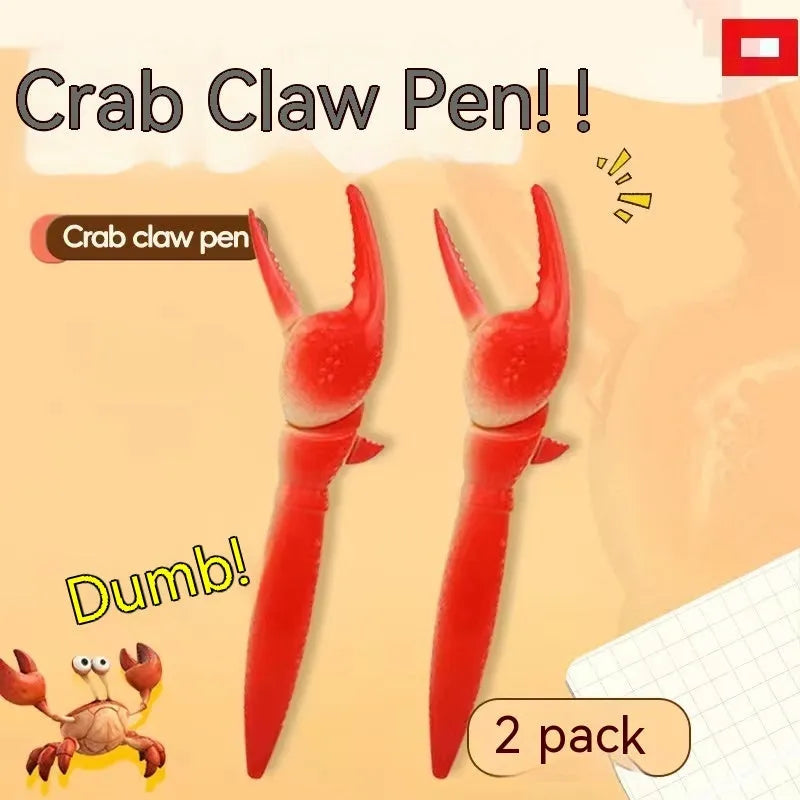 Crab-shaped ballpoint pen with pressing can clip mechanism for playable fun