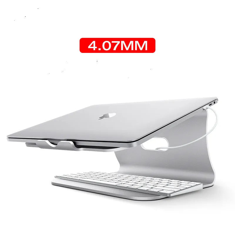 Aluminium rotating laptop cooling bracket with stripe heat dissipation surface