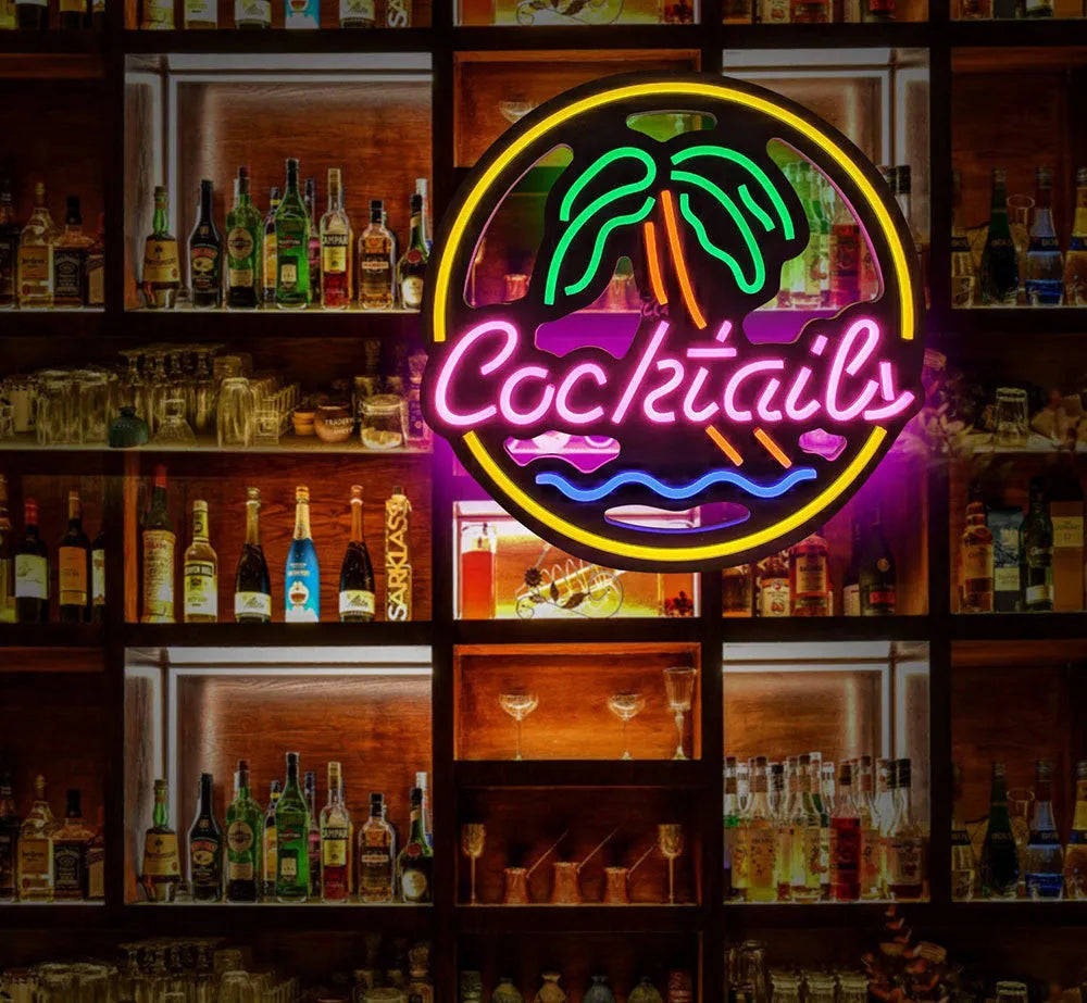 40x33mm LED coffee neon billboard with mixed colour light for bar and shop window decoration