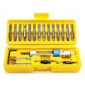 Half Time Drill adapter and 18 drill bits including Phillips, flathead, and countersink for power tool conversion