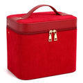 Large capacity cordurog cosmetic storage case in solid colour with polyester cotton lining
