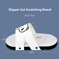 White corrugated cardboard cat scratch board in slipper style design