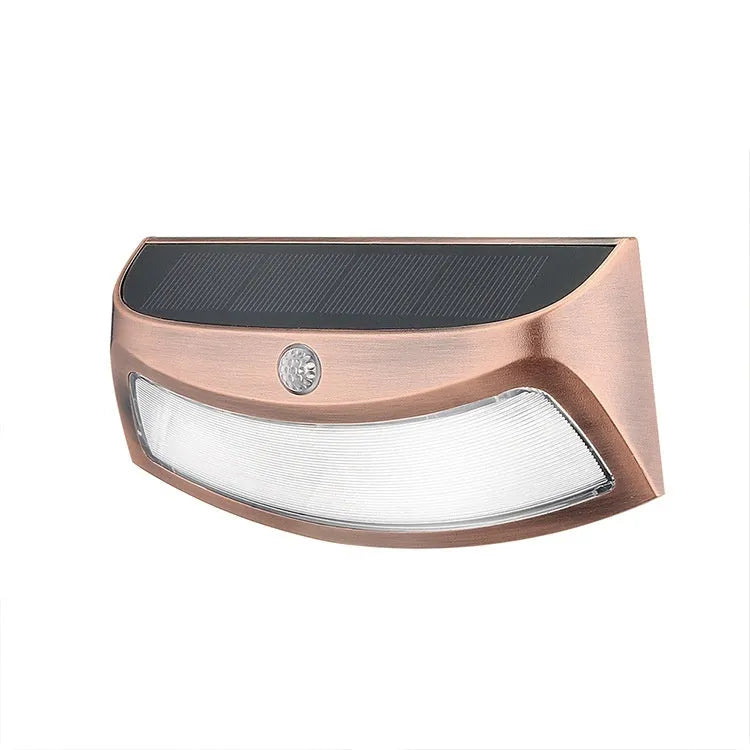 Solar outdoor retro wall lamp with smiling face design and IP65 rating for garden and villa use