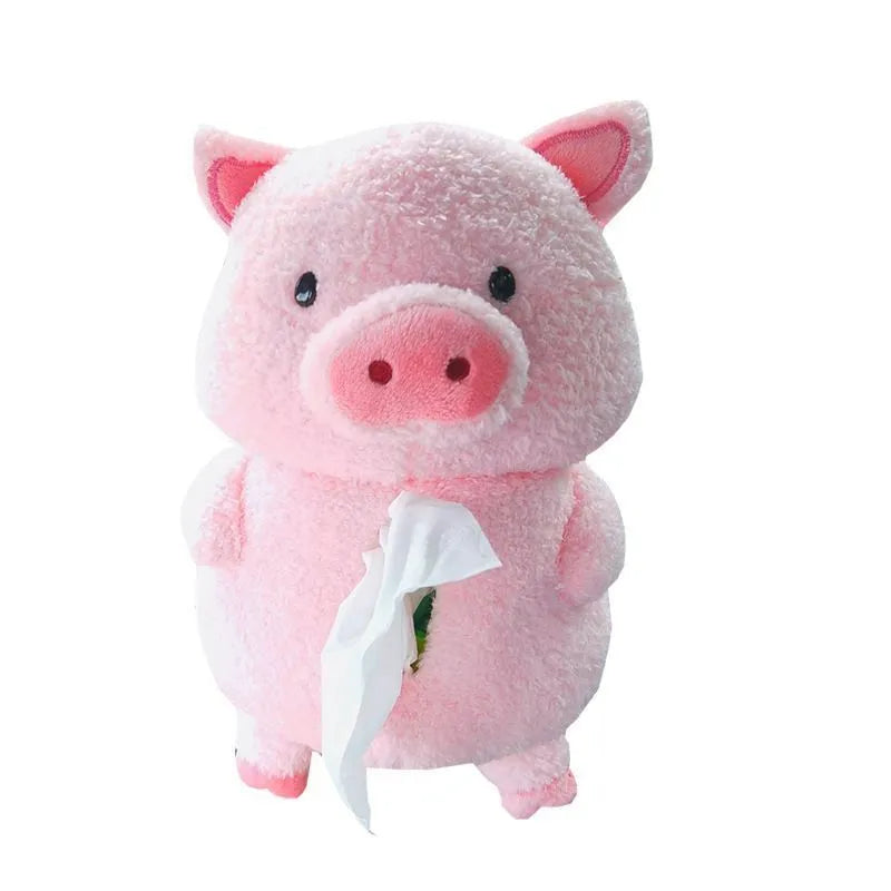 Cartoon lamb plush tissue box for car and home with removable lid