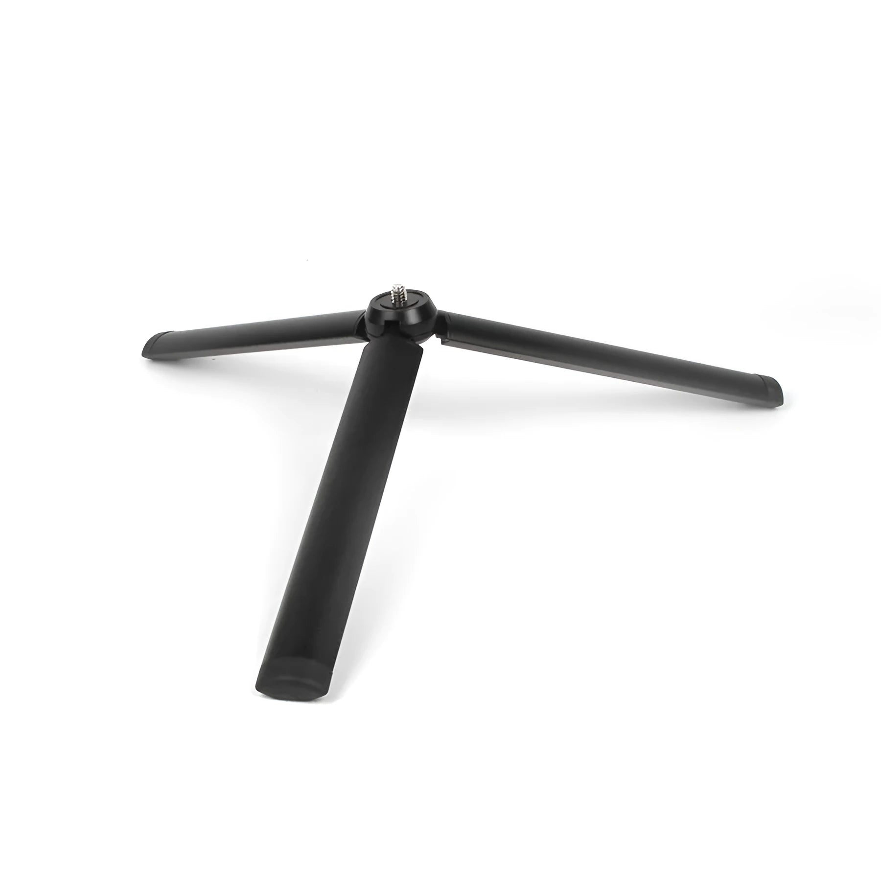 Black aluminium alloy mobile phone tripod stabiliser compatible with iPhone handheld photography accessory