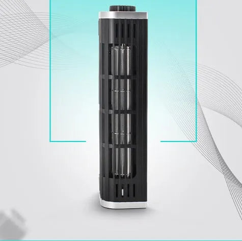 Black USB-powered notebook cooling pad with fan, dimensions 294mm by 65mm.