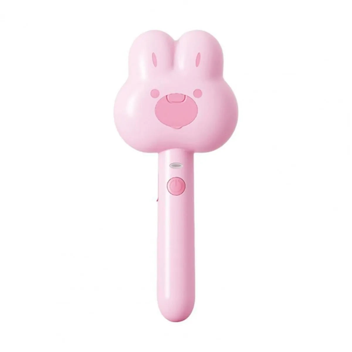 Rechargeable cat steam brush with long handle in cartoon design, available in green, pink and white colours