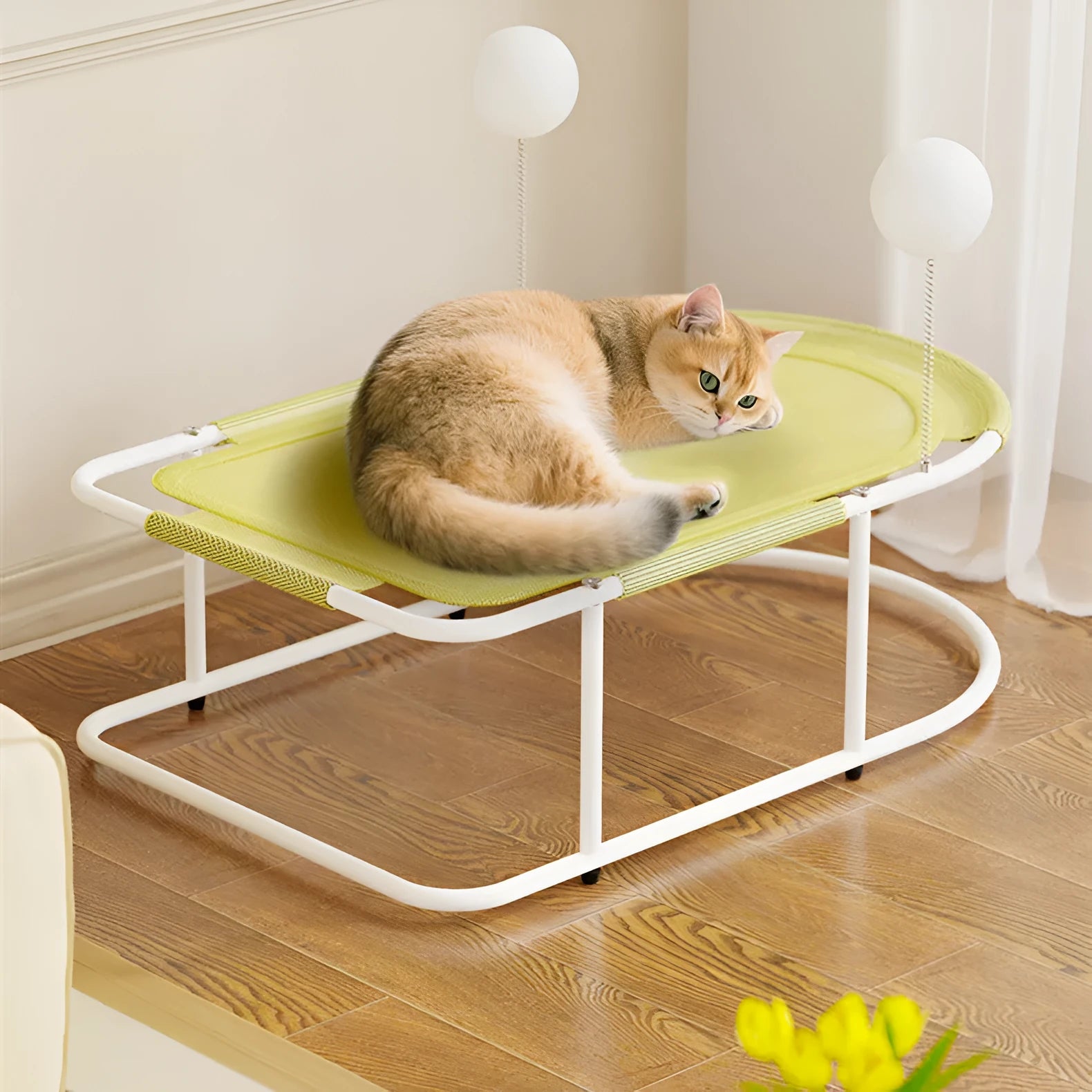 Large grey breathable fabric kennel with bracket frame for cats and puppies