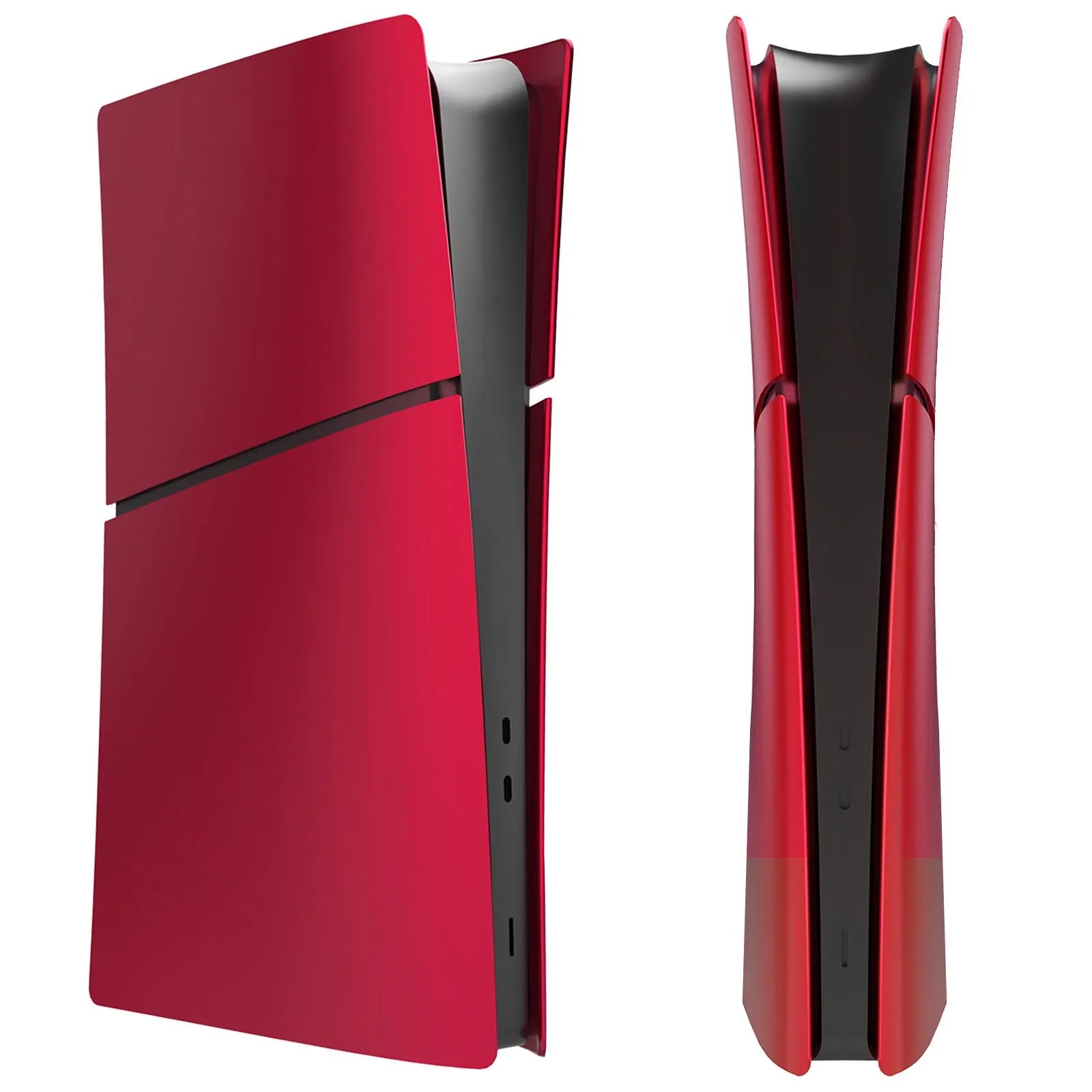 PS5 Slim protective replacement shell in ABS plastic with snap-on design showing front and side sections