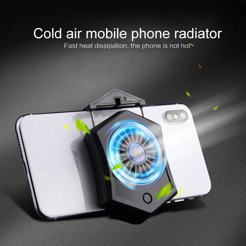 Black and white USB mobile phone radiator cooling fan for smartphone gaming