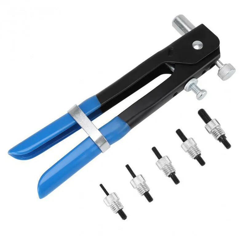 Alloy steel manual riveter nut set with 86 or 106 pieces for metal repair