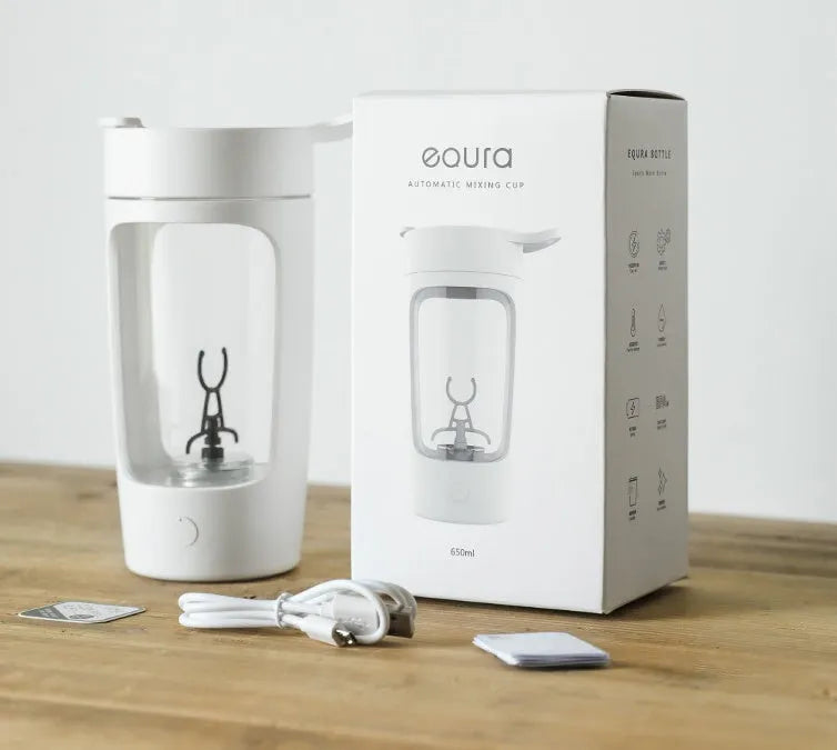 Portable automatic blender cup with 650ml capacity in black, blue, pink or white colours