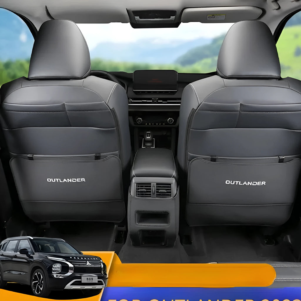 Three leather anti-kick pads for 2023 Outlander seat armrest and centre console protection
