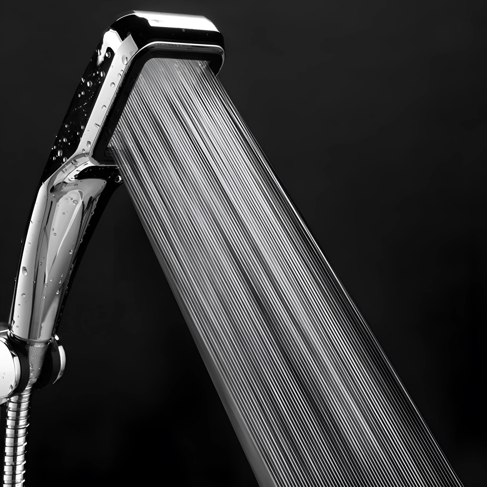 Orange hand-held pressurized shower head with rain function for normal pressure systems
