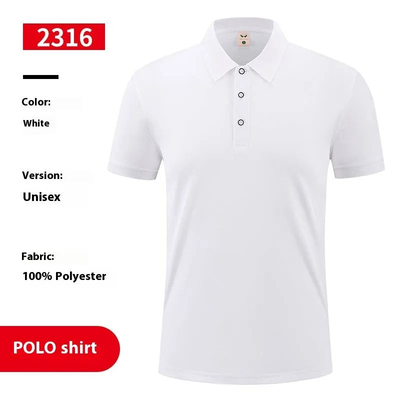 Ice silk polo shirt with advertising logo pattern in multiple colour options