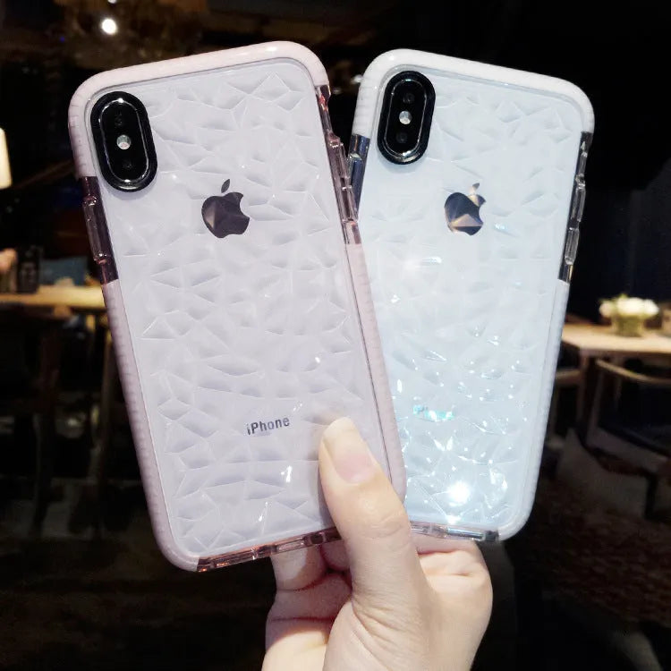 TPU smartphone back cover case with striped pattern for iPhone models
