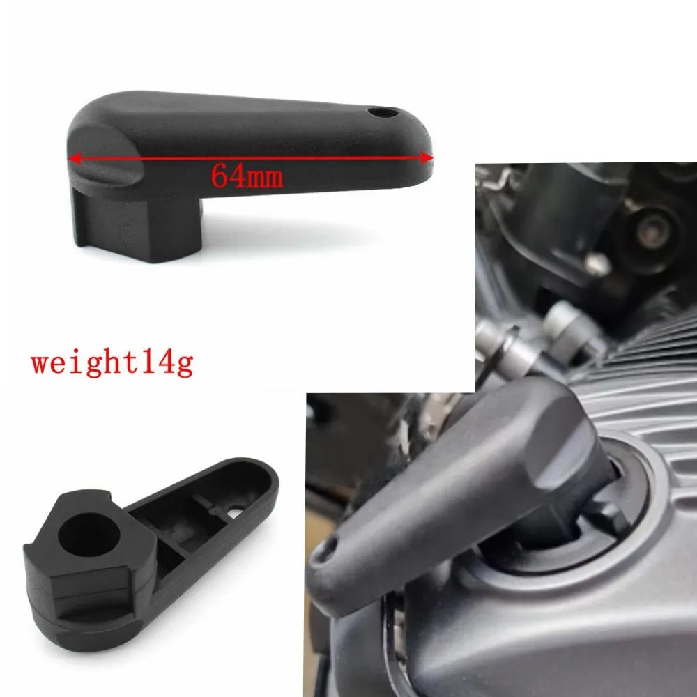 Black nylon quick release wrench for BMW motorcycle oil cap