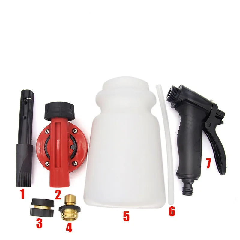 Foam pot high pressure water gun for garden watering and pesticide spraying