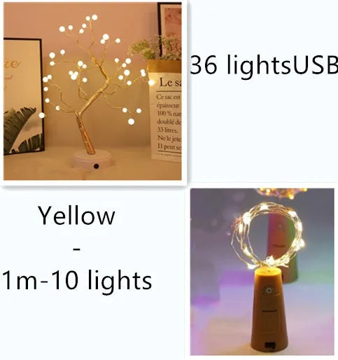 2M wine bottle light string with 20 LEDs on silver copper wire and bottle stopper