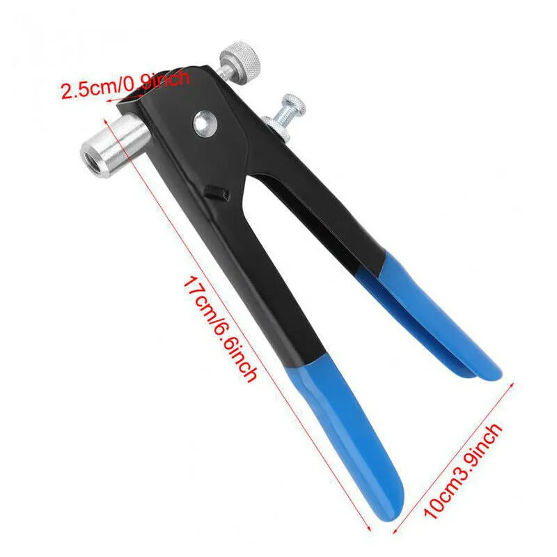 Alloy steel manual riveter nut set with 86 or 106 pieces for metal repair
