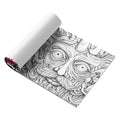 Acid tour coloured creative painting book showing 200mm length and paper pages.