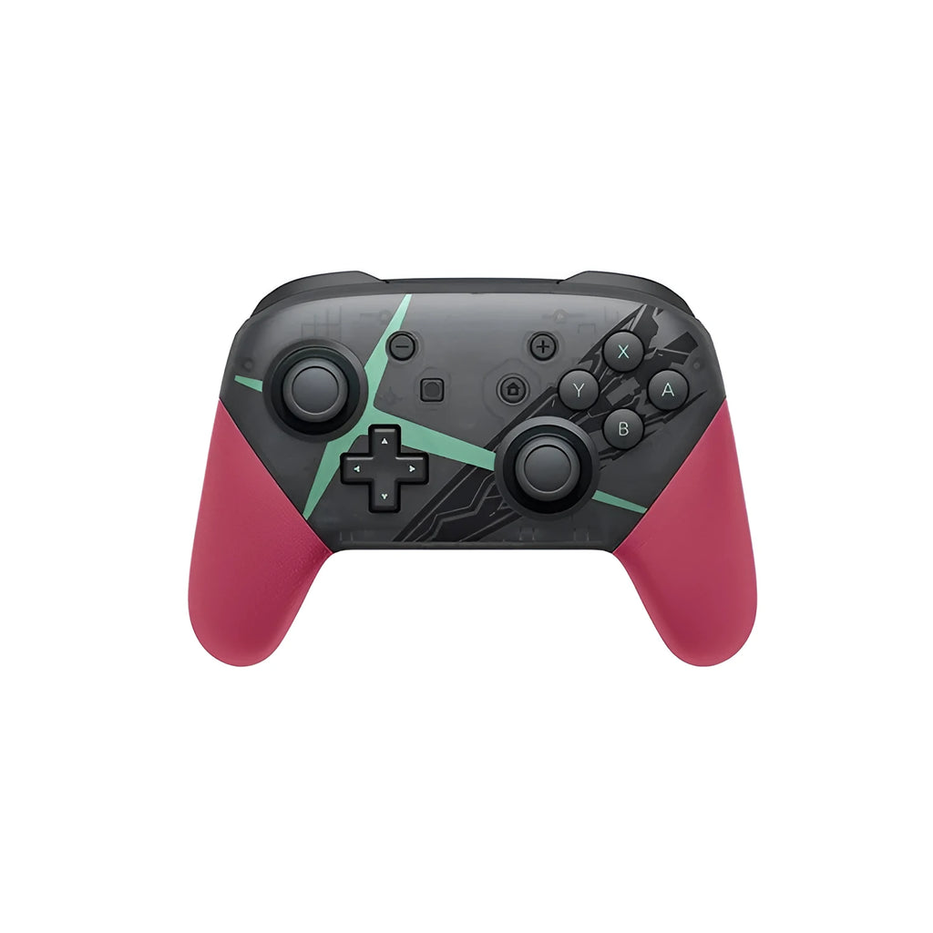 Wireless Bluetooth gamepad with vibrating feature in black, white, red, and green colour options.