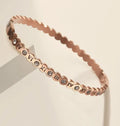 Korean style titanium steel number bracelet in gold rose gold and steel colour options